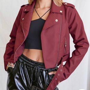 Forever 21 cropped motto jacket only worn ONCE